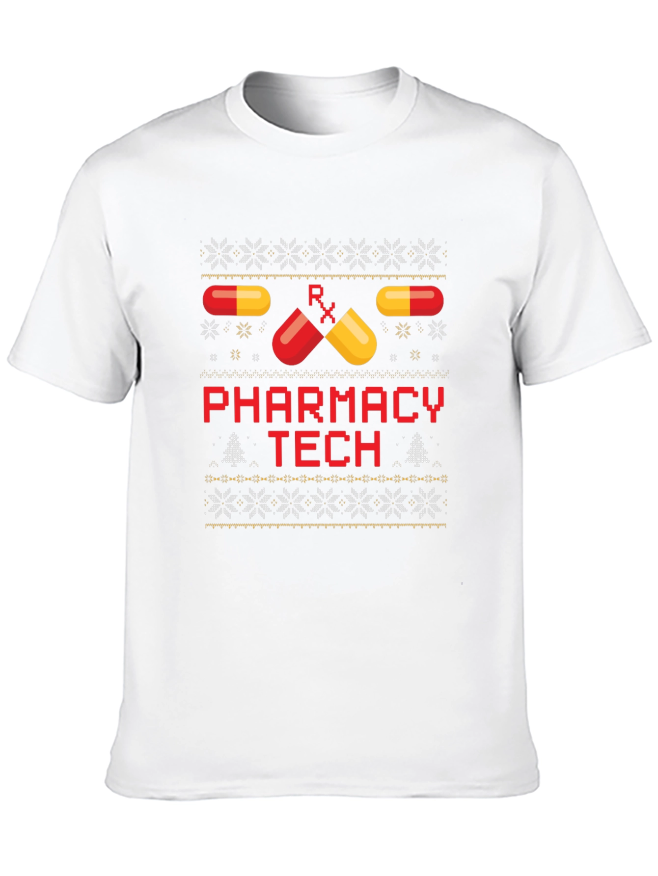 Pharmacy Tech Ugly Christmas Sweater T-Shirt