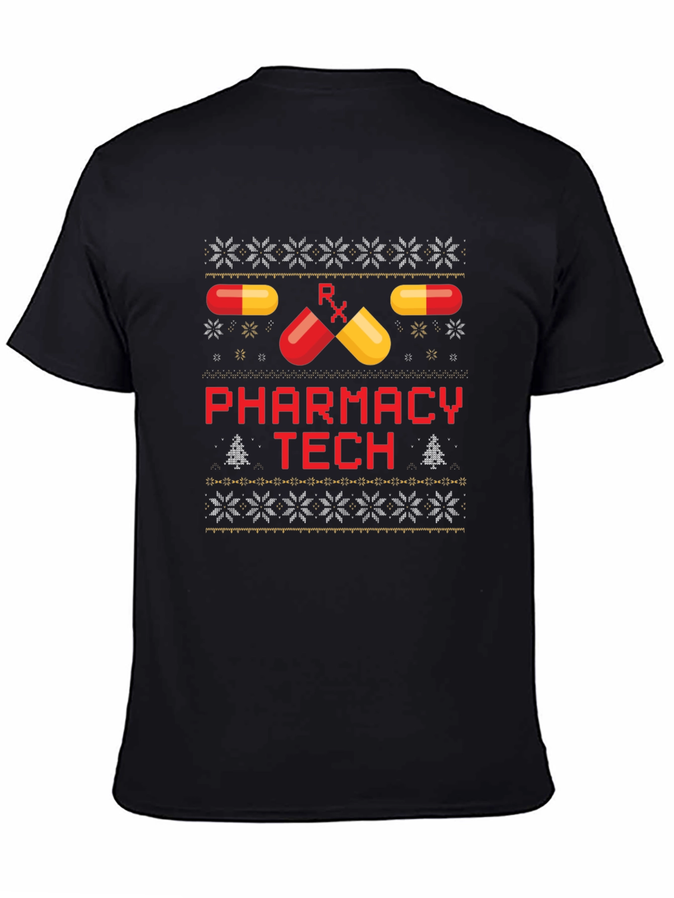 Pharmacy Tech Ugly Christmas Sweater T-Shirt