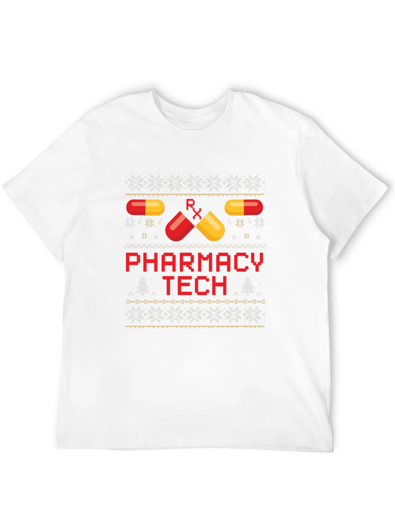 Pharmacy Tech Ugly Christmas Sweater T-Shirt