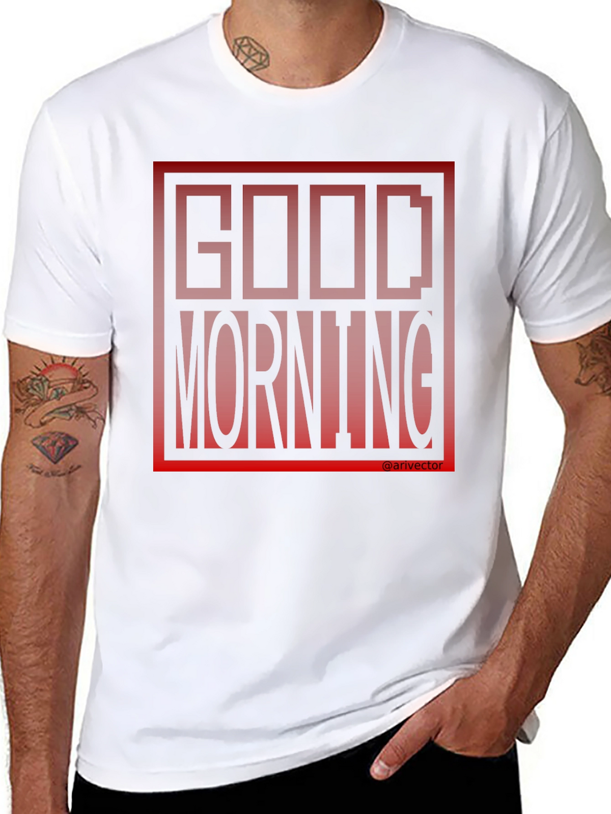 Good Morning Black Graphic Tee
