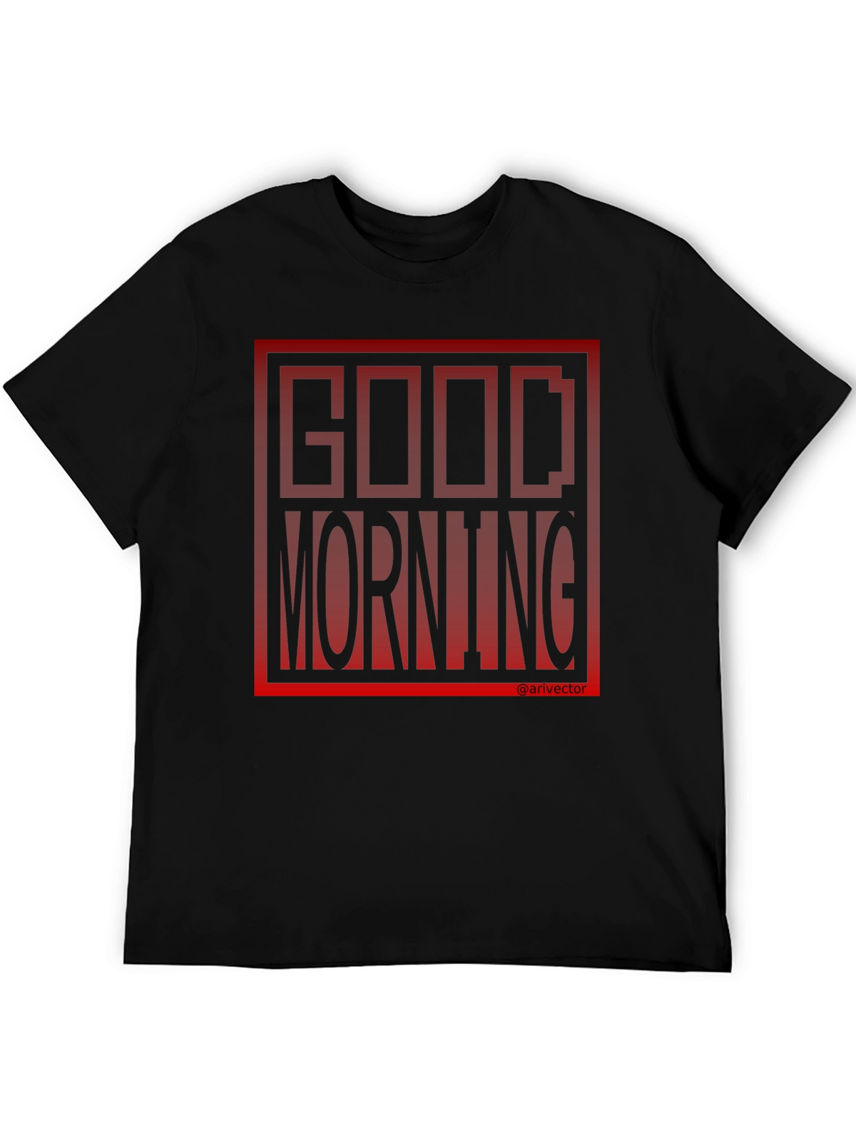 Good Morning Black Graphic Tee