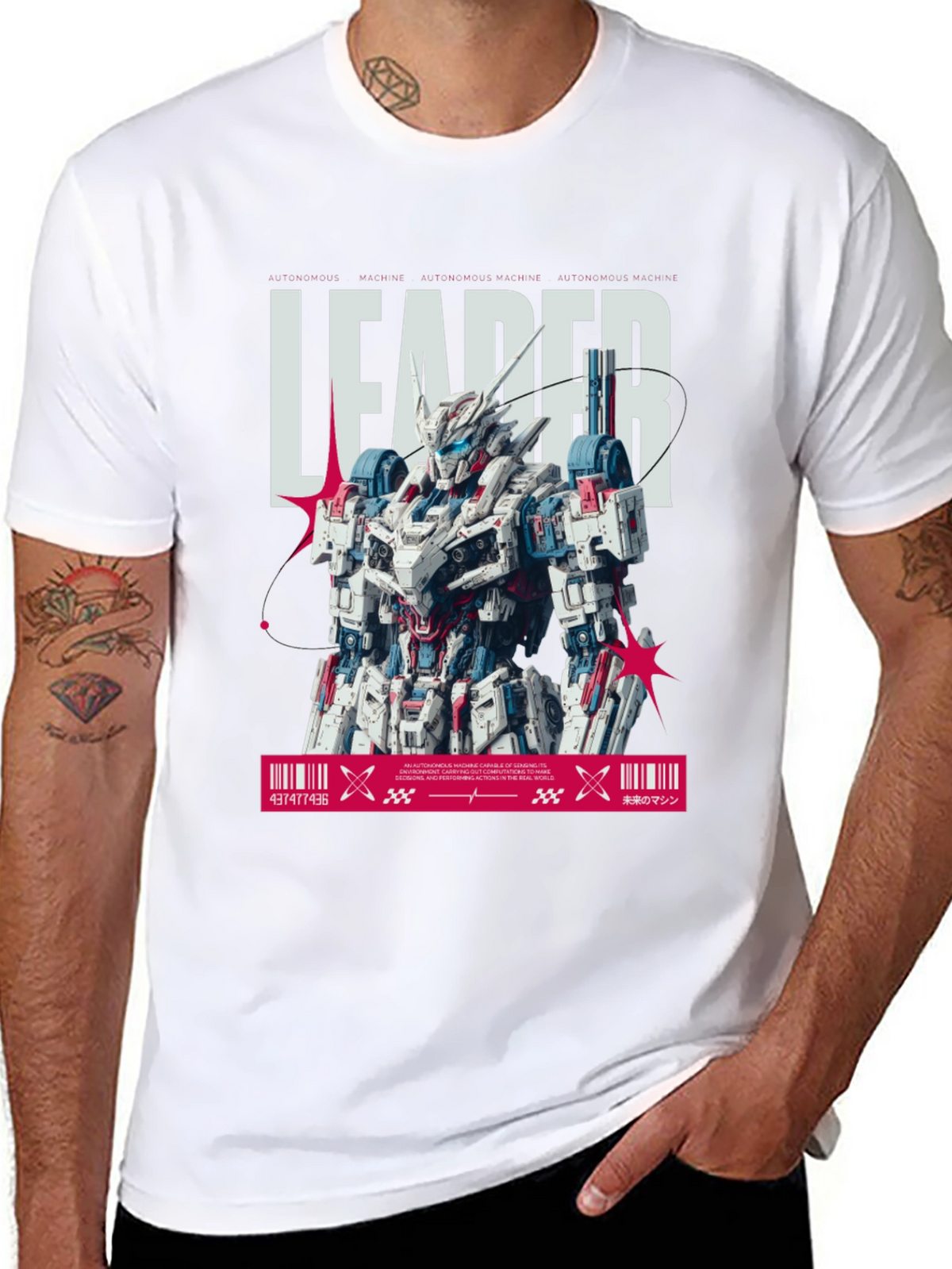 Leader Robot Graphic Tee - Black