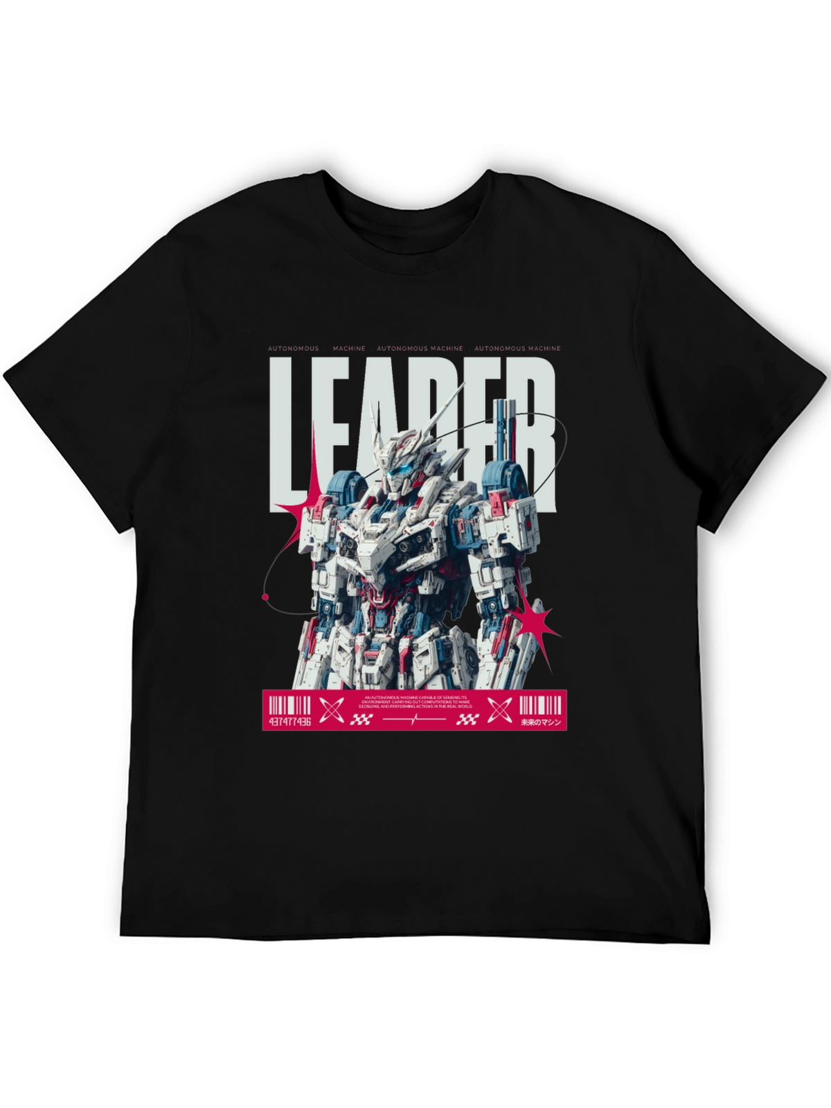 Leader Robot Graphic Tee - Black