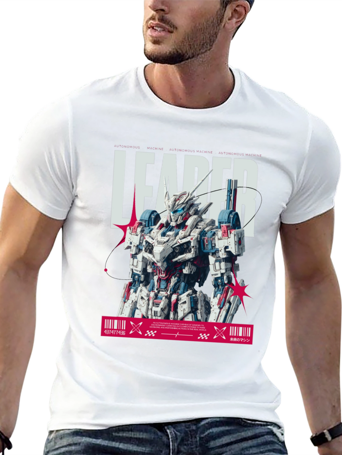 Leader Robot Graphic Tee - Black