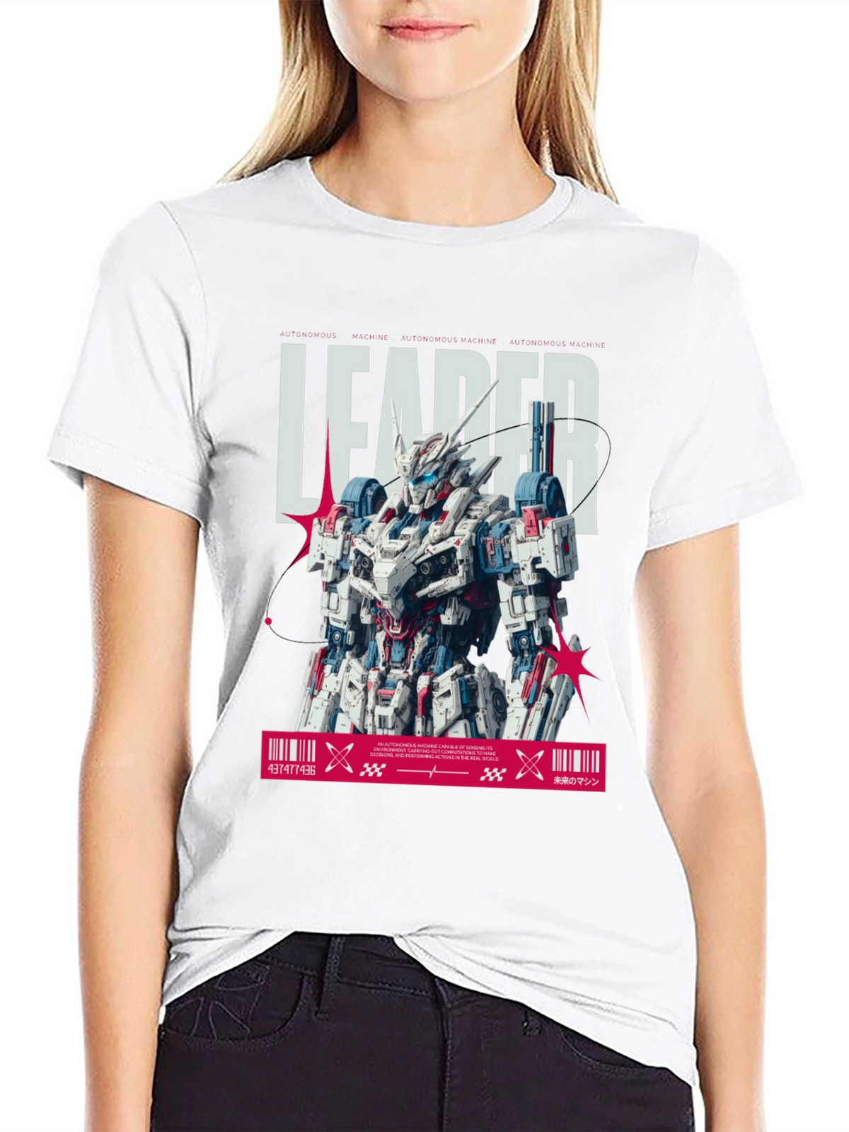 Leader Robot Graphic Tee - Black