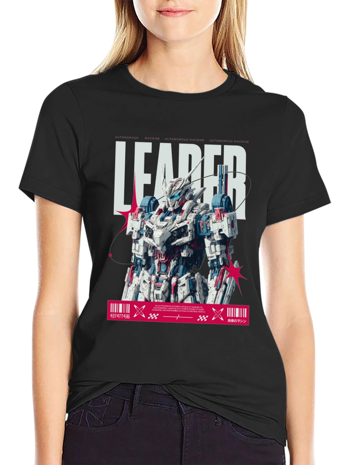 Leader Robot Graphic Tee - Black