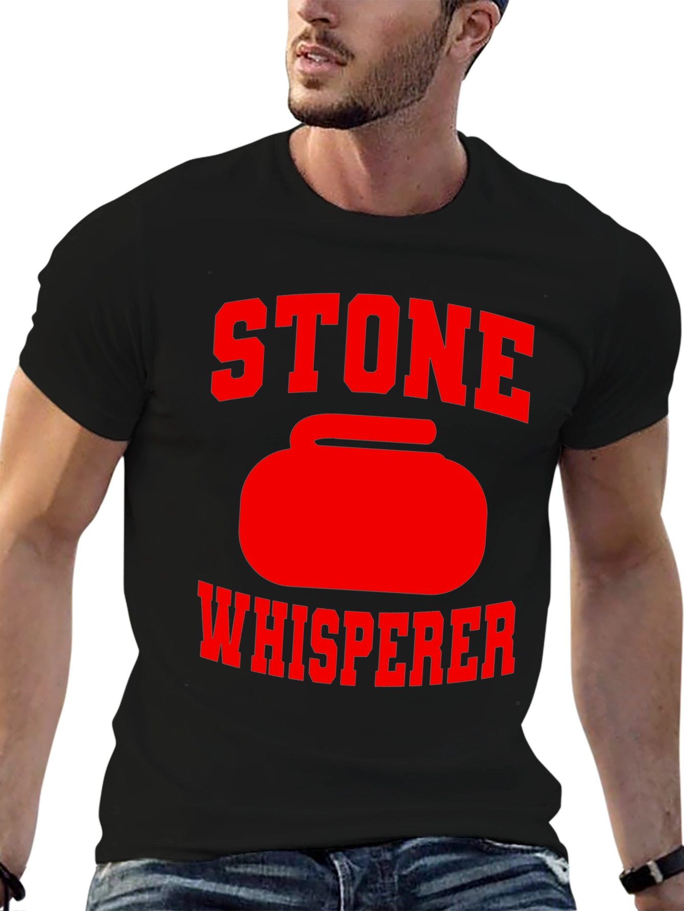 Stone Whisperer Curling T-Shirt - Black
