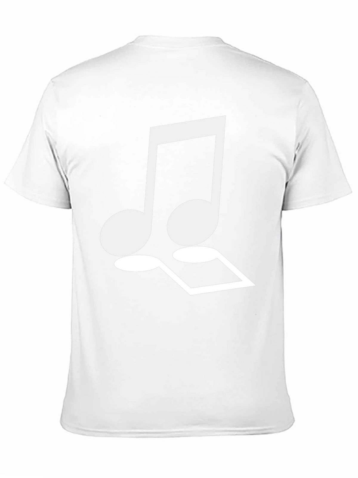 Musical Notes Graphic Tee - Classic Black Cotton