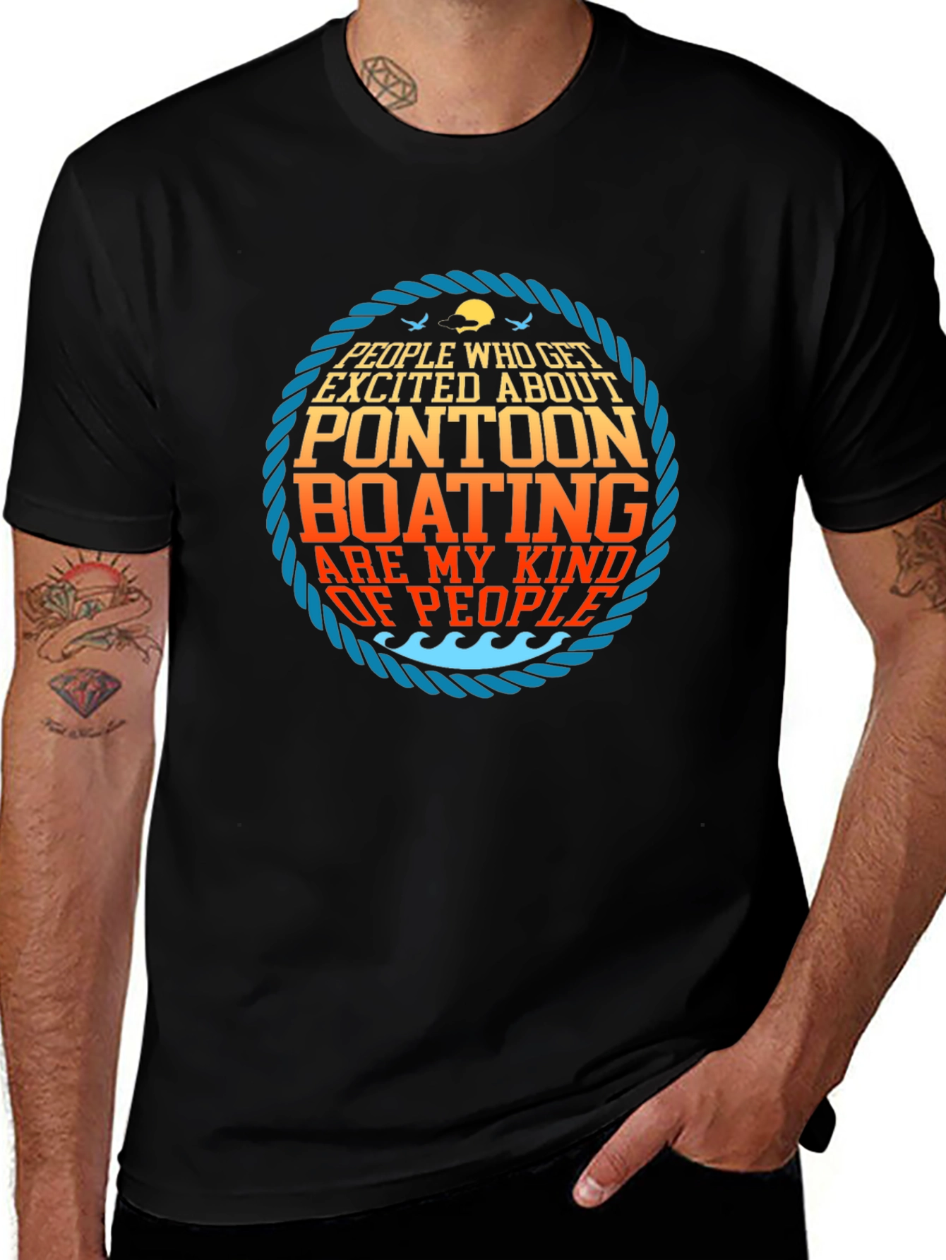 Pontoon Boat Enthusiast Graphic Tee