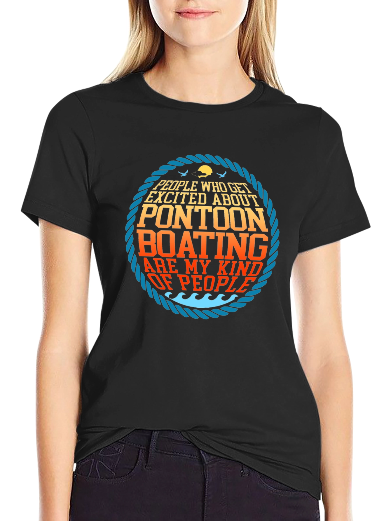 Pontoon Boat Enthusiast Graphic Tee