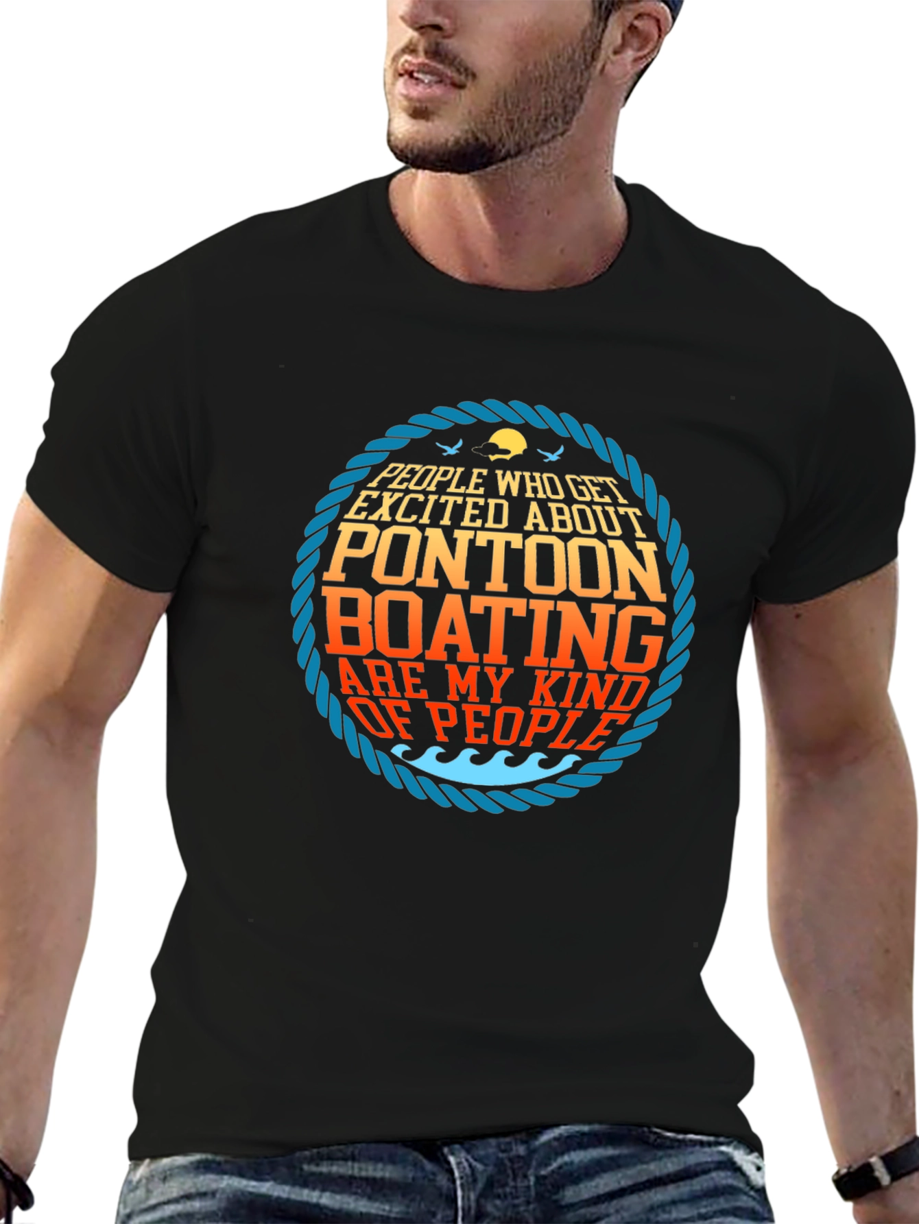 Pontoon Boat Enthusiast Graphic Tee