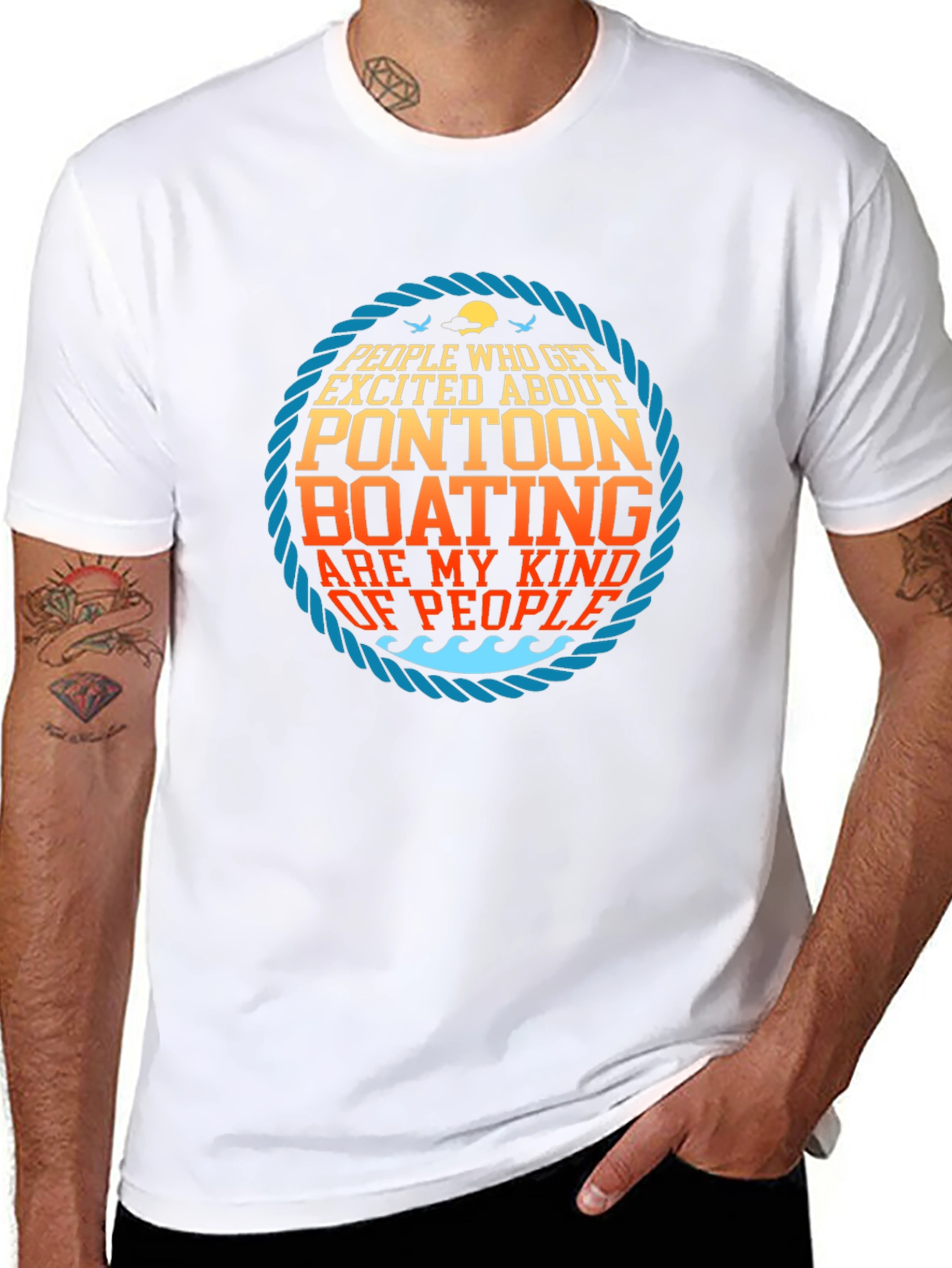 Pontoon Boat Enthusiast Graphic Tee