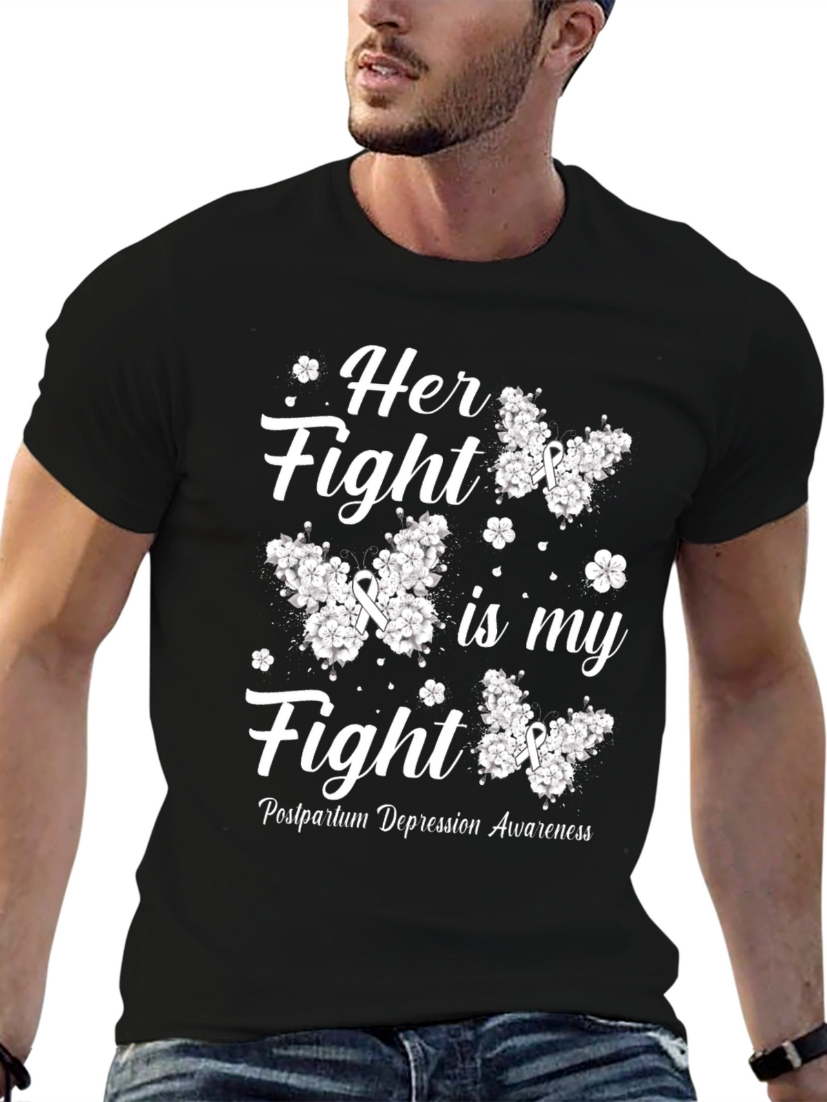 Her Fight is My Fight Postpartum Awareness T-Shirt