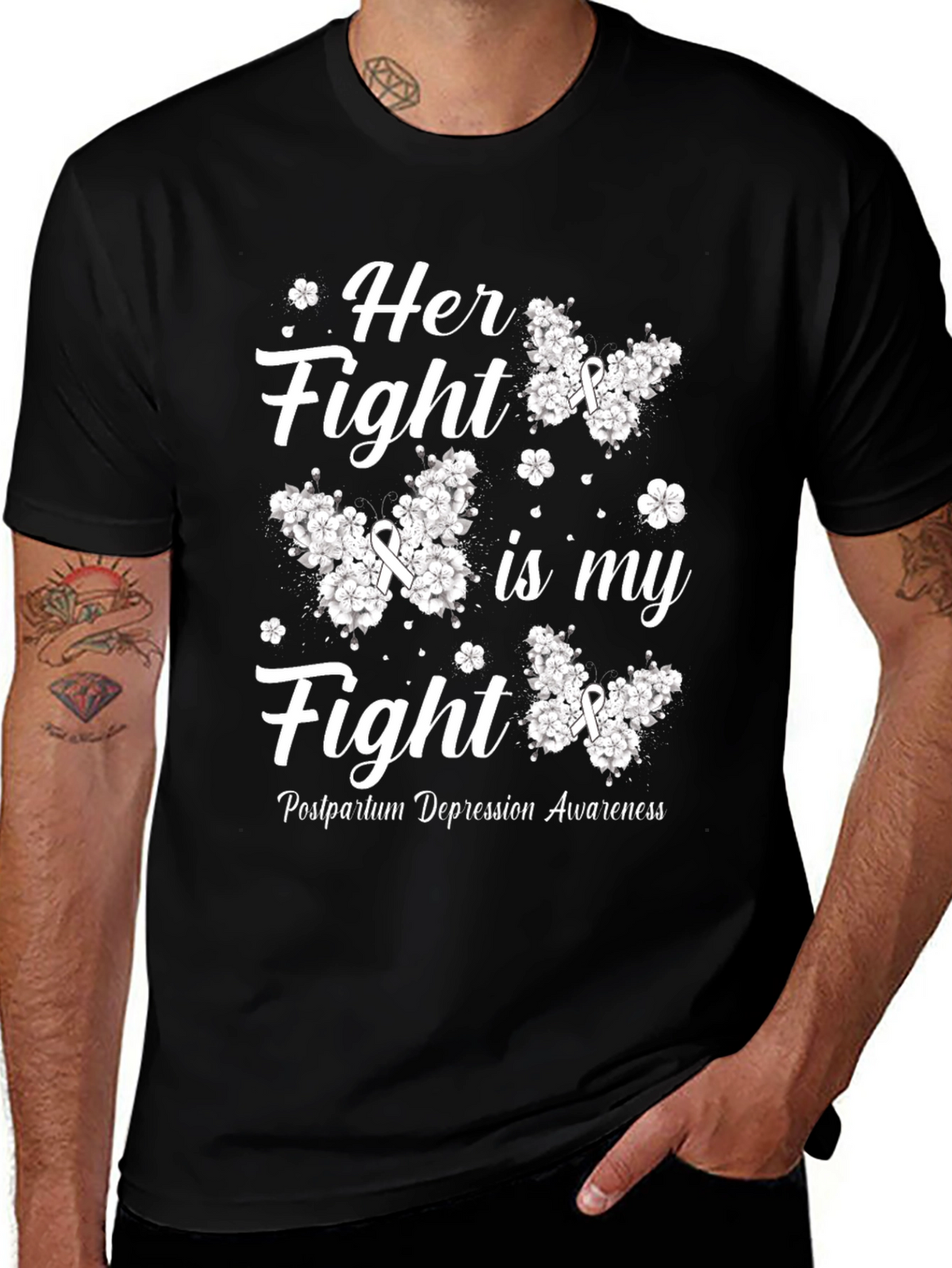 Her Fight is My Fight Postpartum Awareness T-Shirt