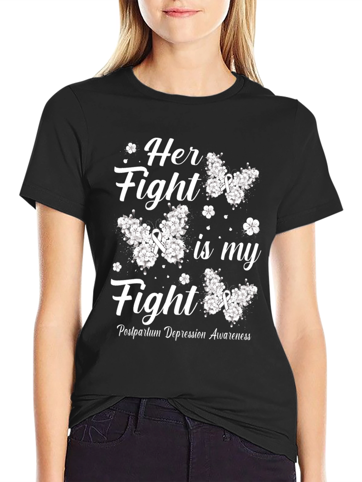 Her Fight is My Fight Postpartum Awareness T-Shirt