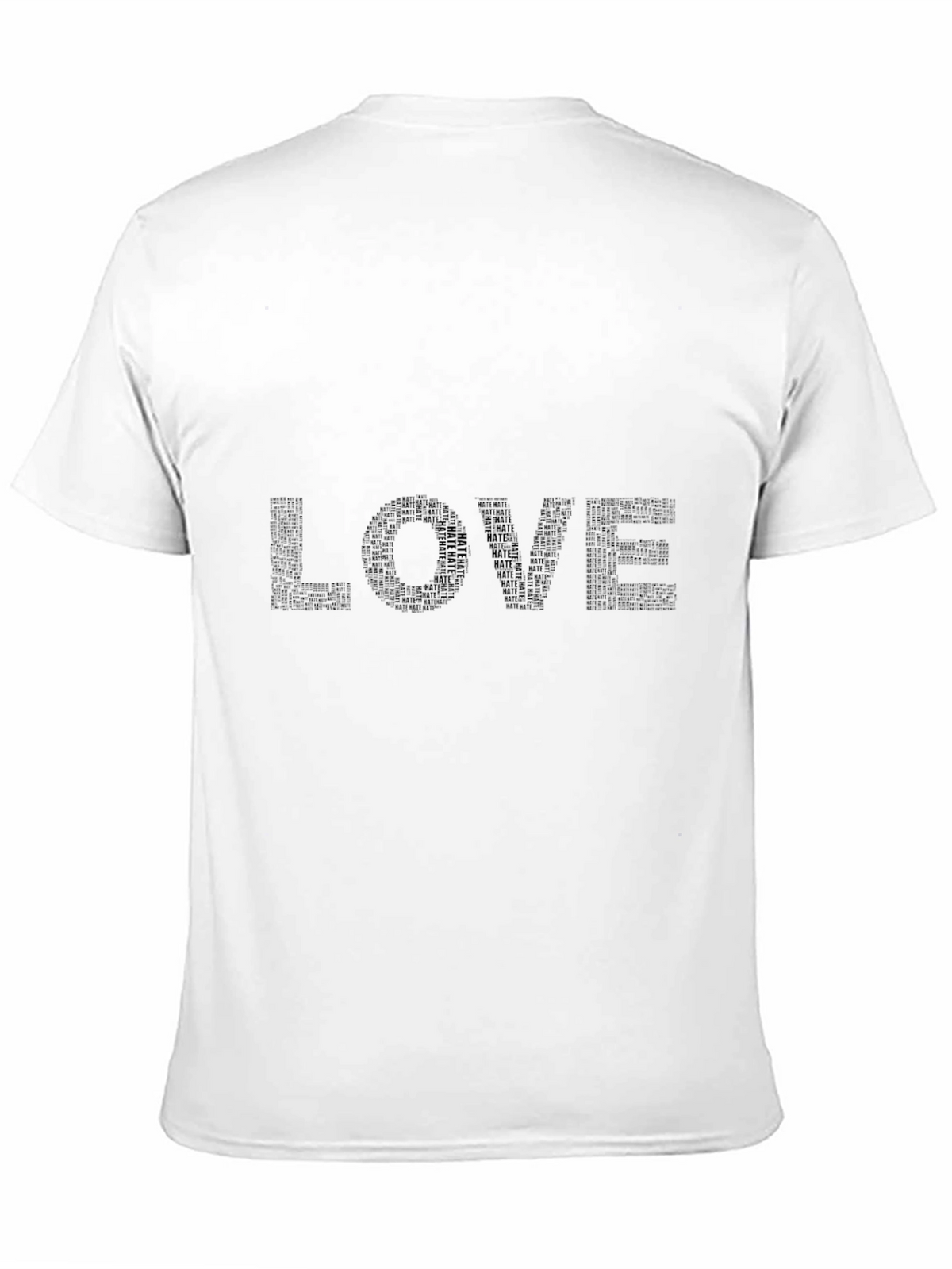 LOVE Text Art Graphic Tee - Unisex Black T-Shirt