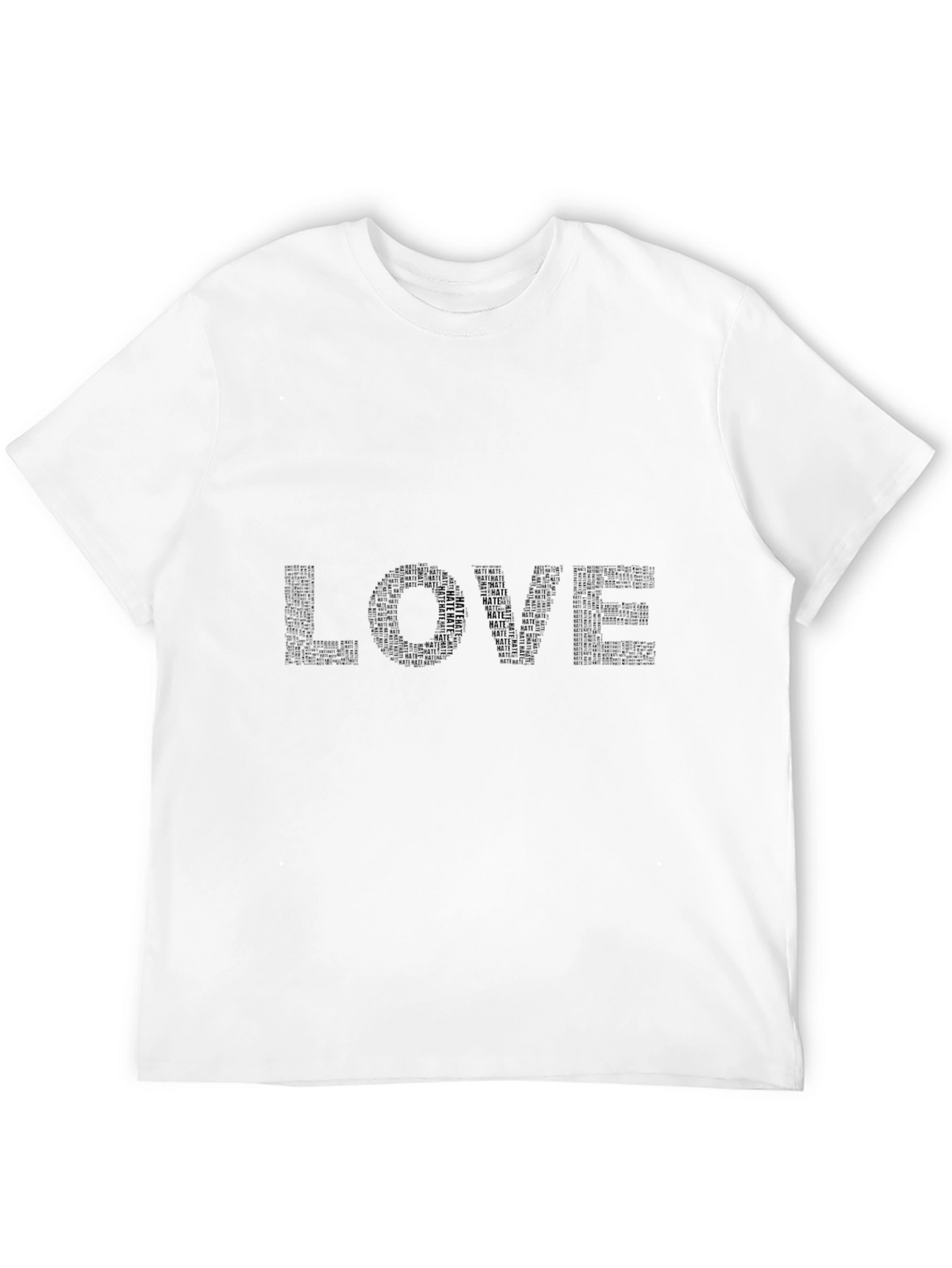 LOVE Text Art Graphic Tee - Unisex Black T-Shirt