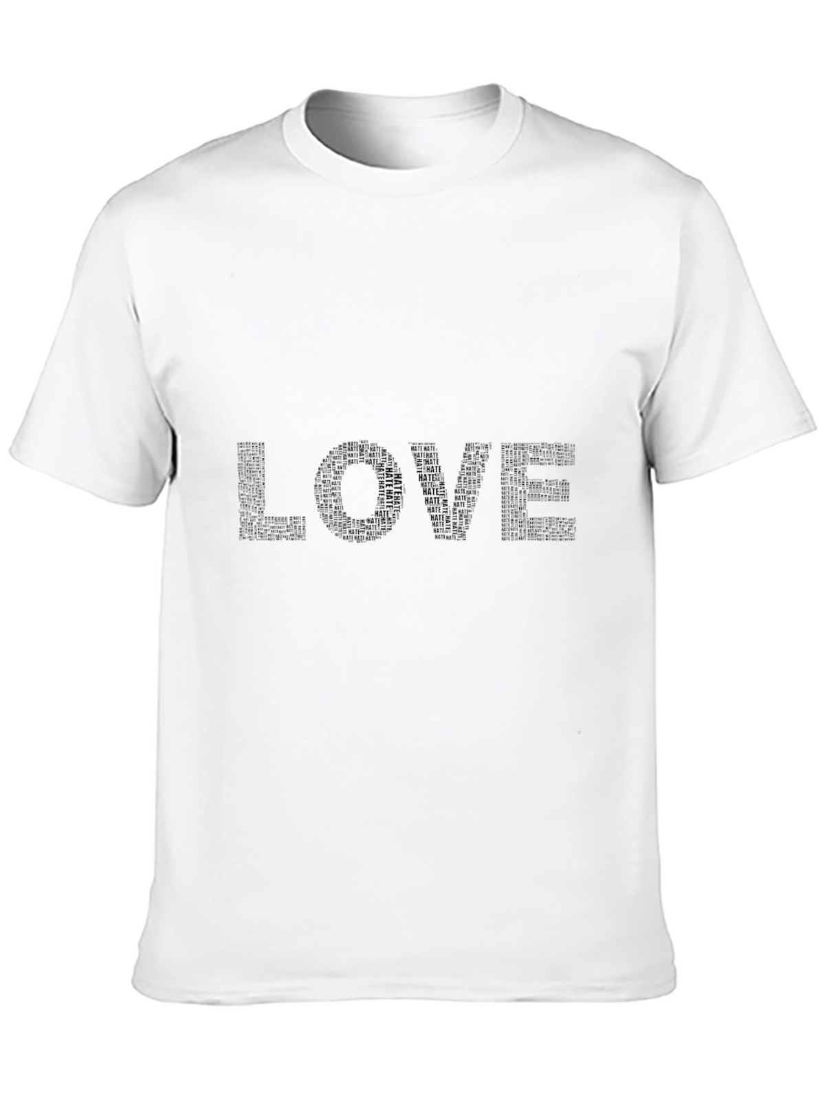 LOVE Text Art Graphic Tee - Unisex Black T-Shirt