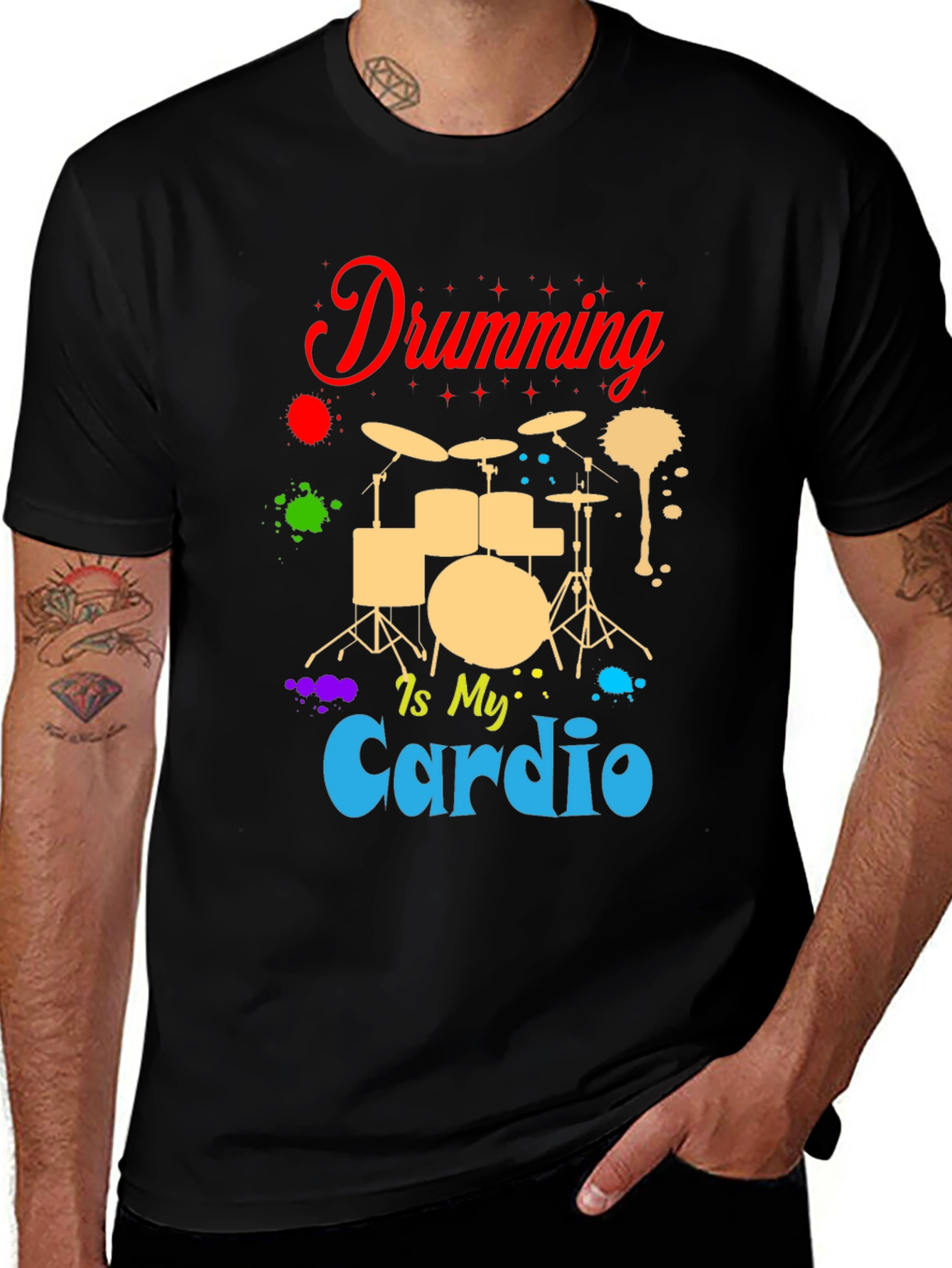 Drumming Is My Cardio T-Shirt - Musician Tee