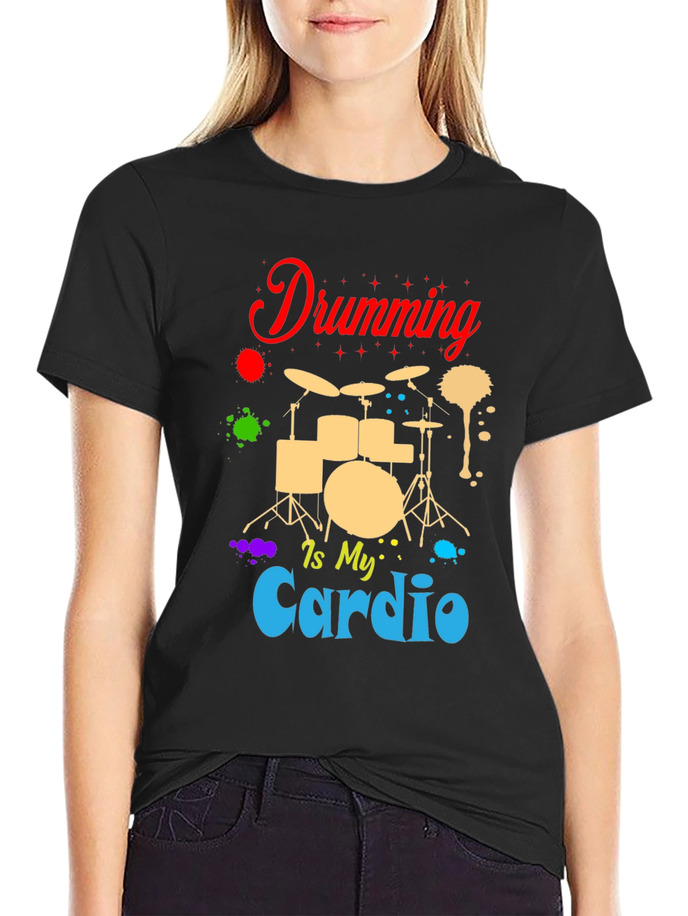 Drumming Is My Cardio T-Shirt - Musician Tee