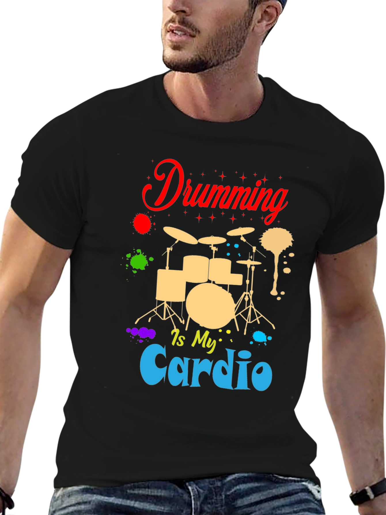 Drumming Is My Cardio T-Shirt - Musician Tee
