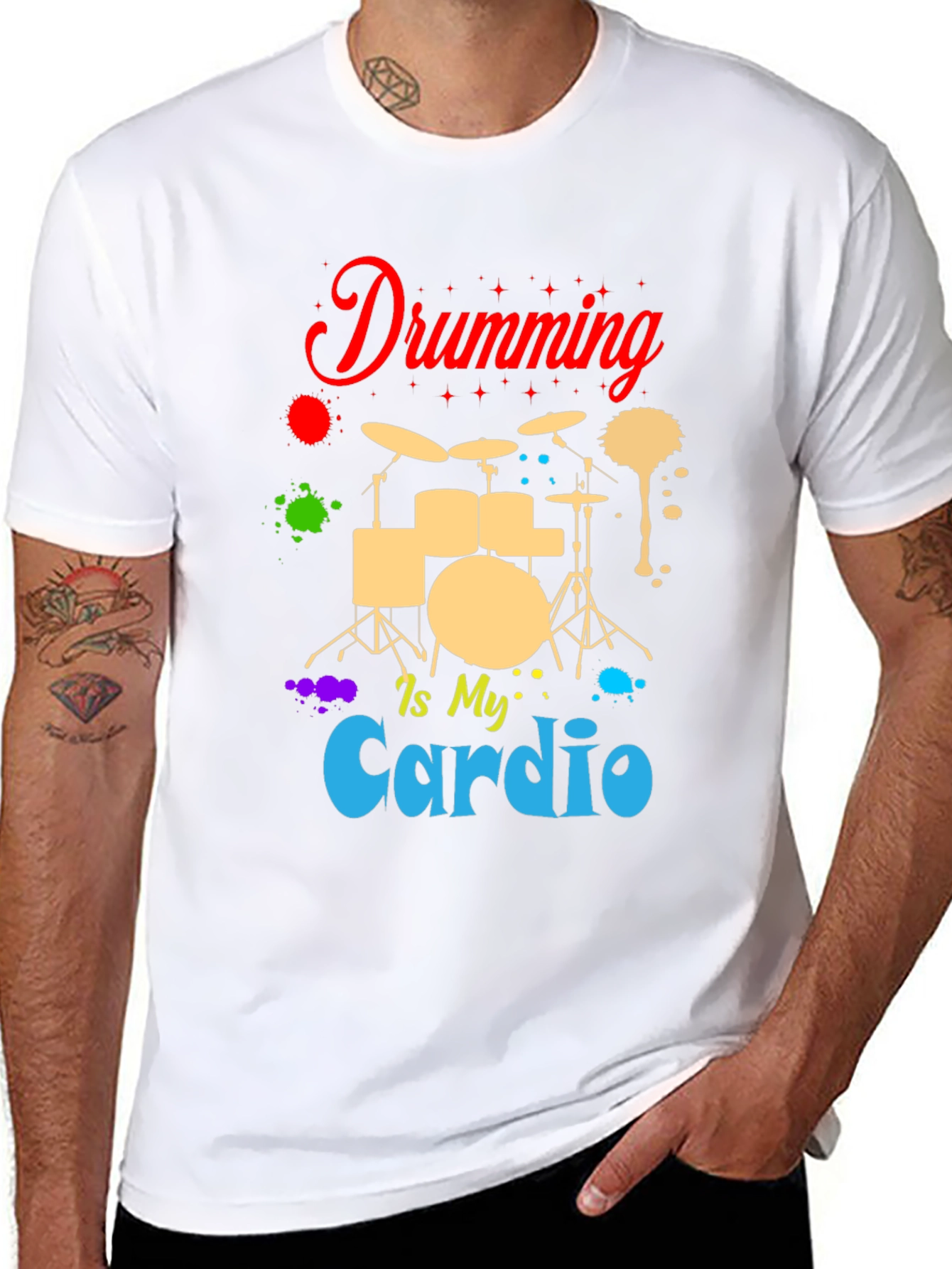 Drumming Is My Cardio T-Shirt - Musician Tee