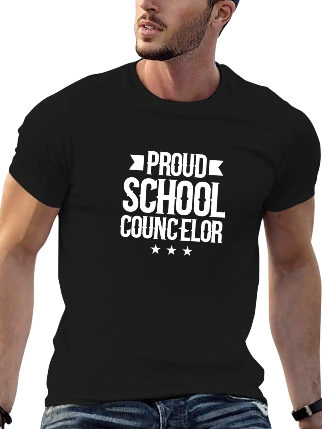 Proud School Counselor Black T-Shirt
