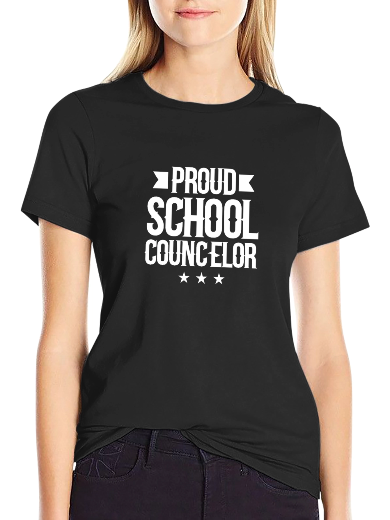 Proud School Counselor Black T-Shirt