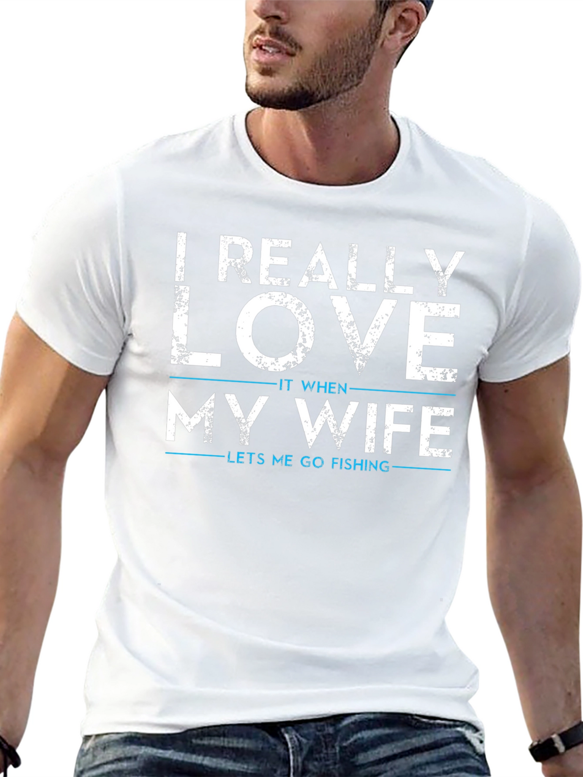 Funny Fishing T-Shirt: I Really Love My Wife
