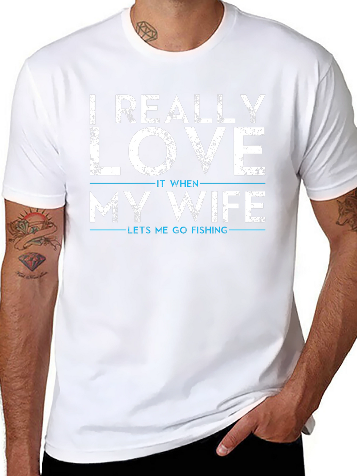 Funny Fishing T-Shirt: I Really Love My Wife