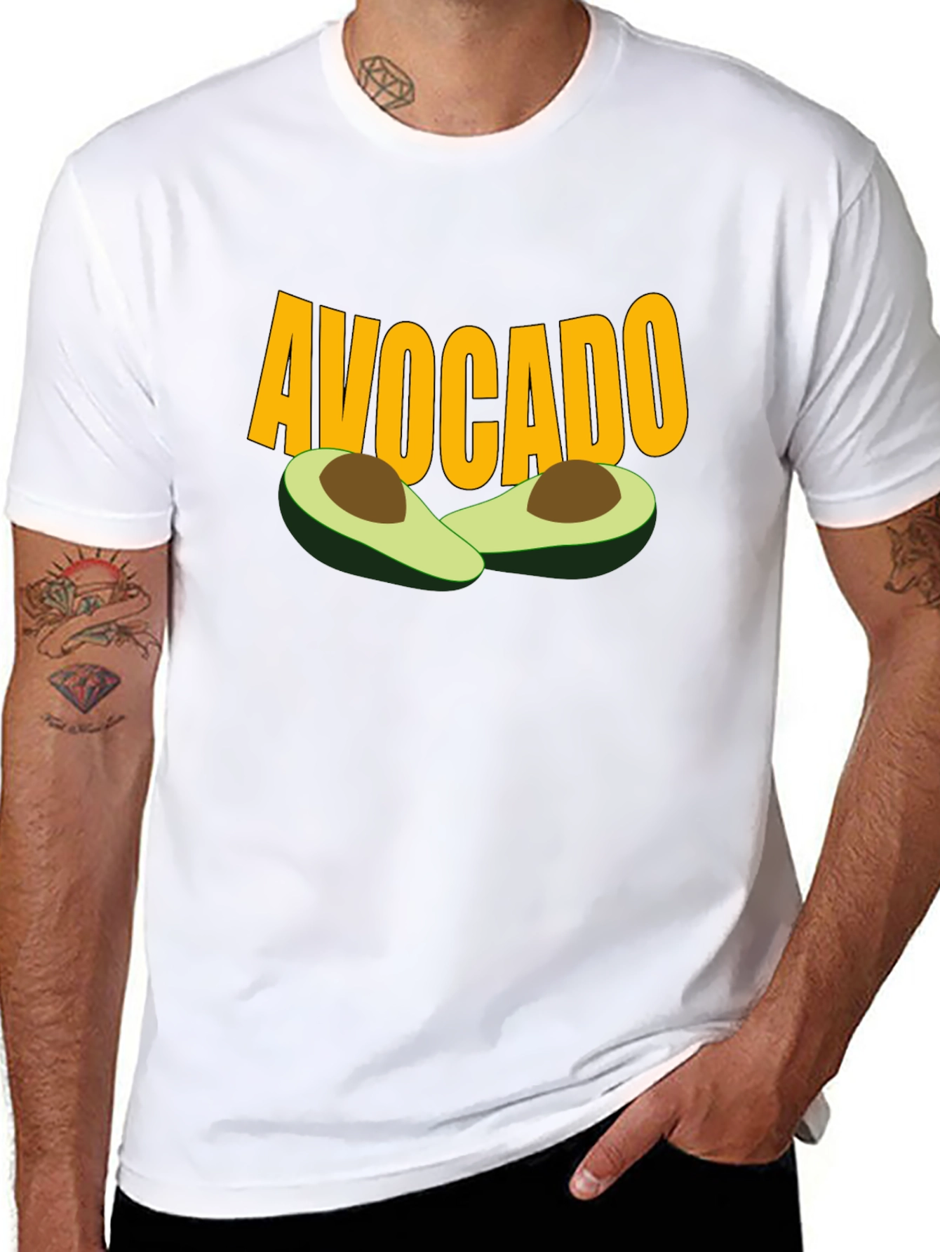 Avocado Graphic Tee - Trendy Fruit Lover Shirt