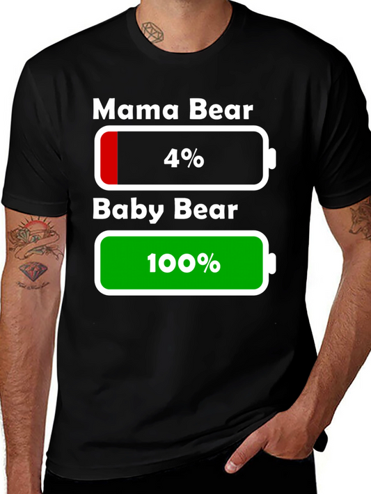 Mama & Baby Bear Battery Low/Full T-Shirt