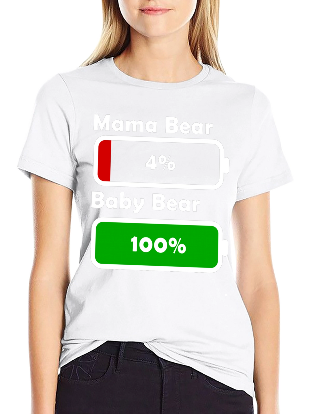 Mama & Baby Bear Battery Low/Full T-Shirt
