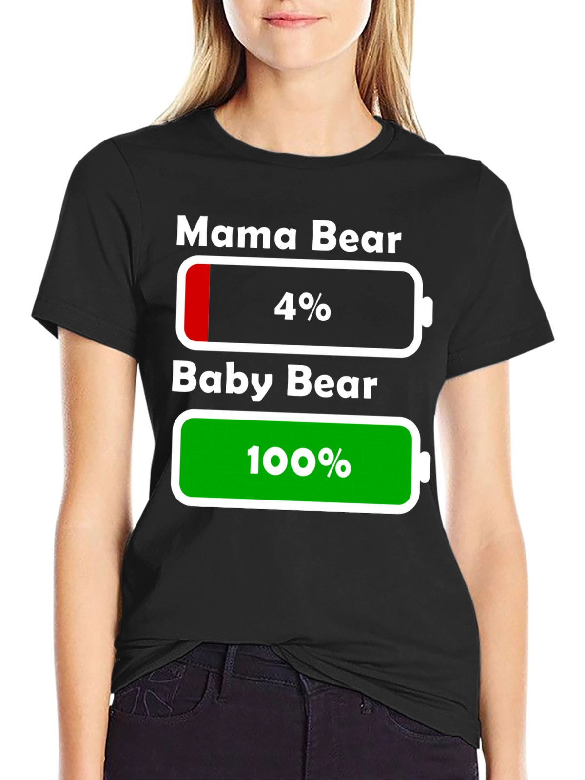 Mama & Baby Bear Battery Low/Full T-Shirt