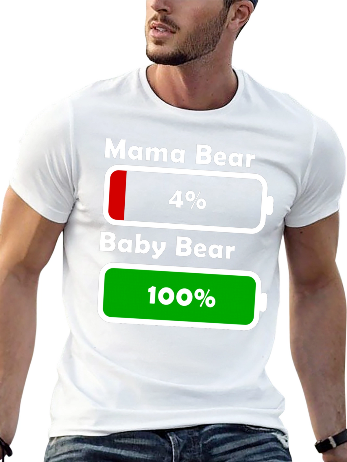 Mama & Baby Bear Battery Low/Full T-Shirt
