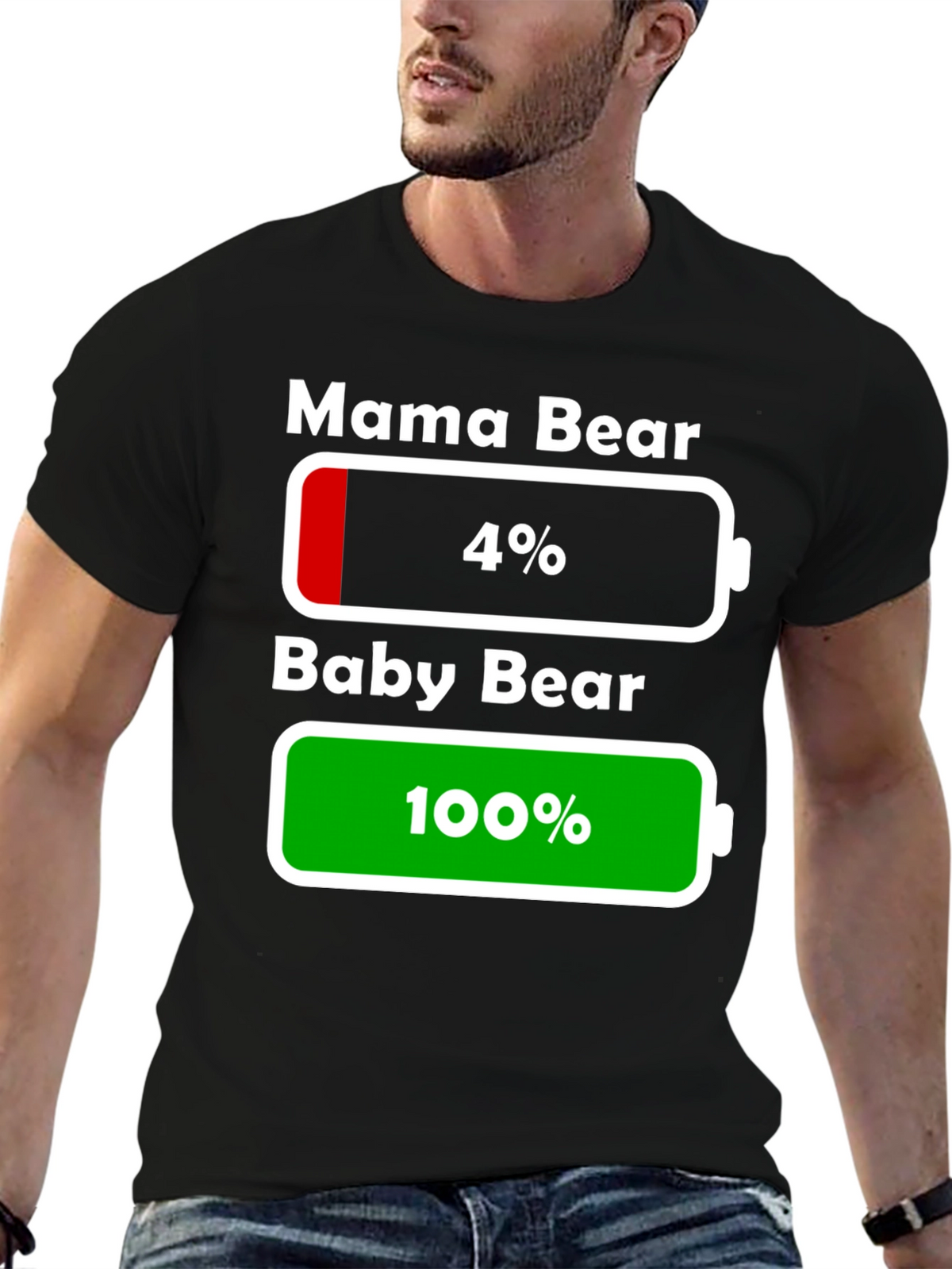 Mama & Baby Bear Battery Low/Full T-Shirt