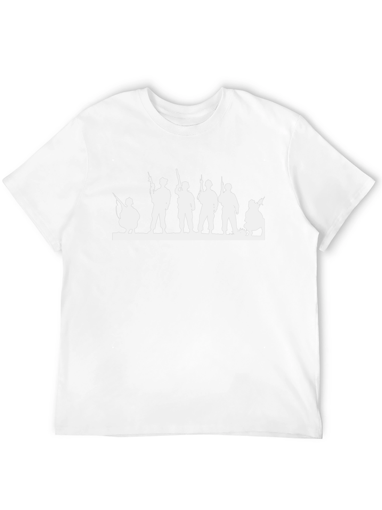 Silhouette Soldier Graphic Tee - Black Cotton Blend