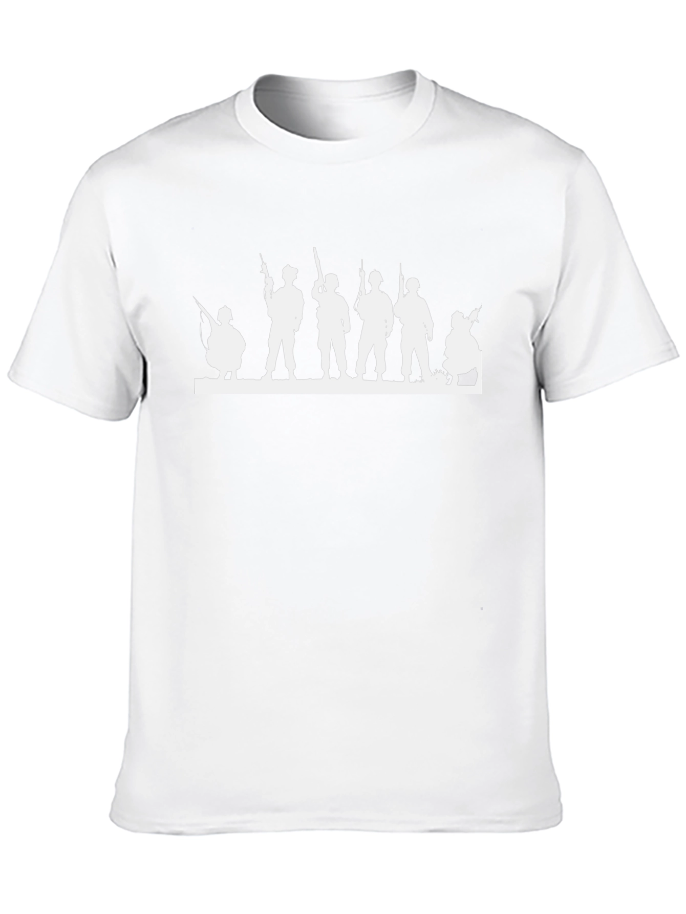 Silhouette Soldier Graphic Tee - Black Cotton Blend