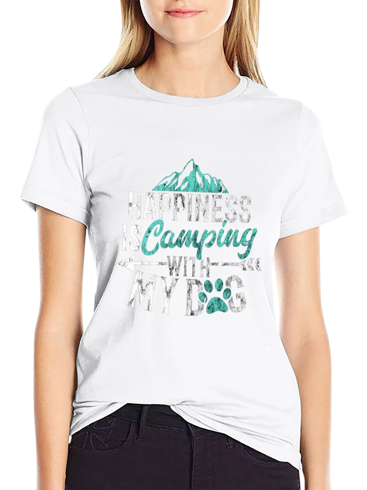 Happiness is Camping with My Dog T-Shirt