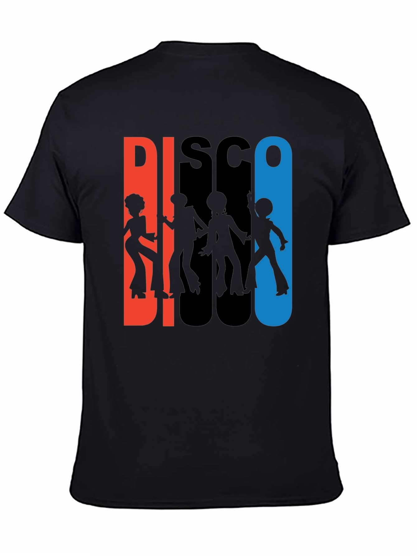 Retro Disco Graphic T-Shirt - Black