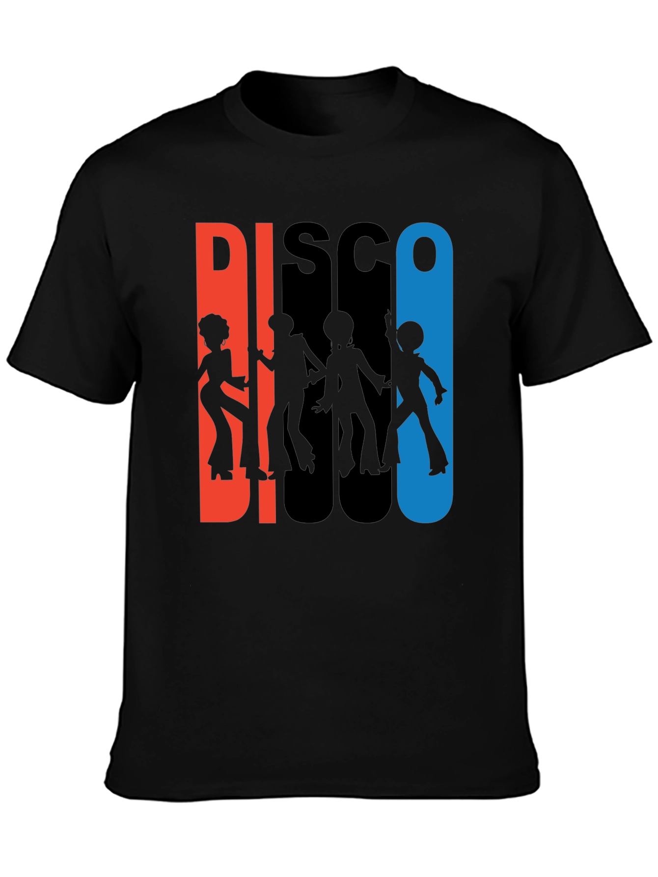 Retro Disco Graphic T-Shirt - Black