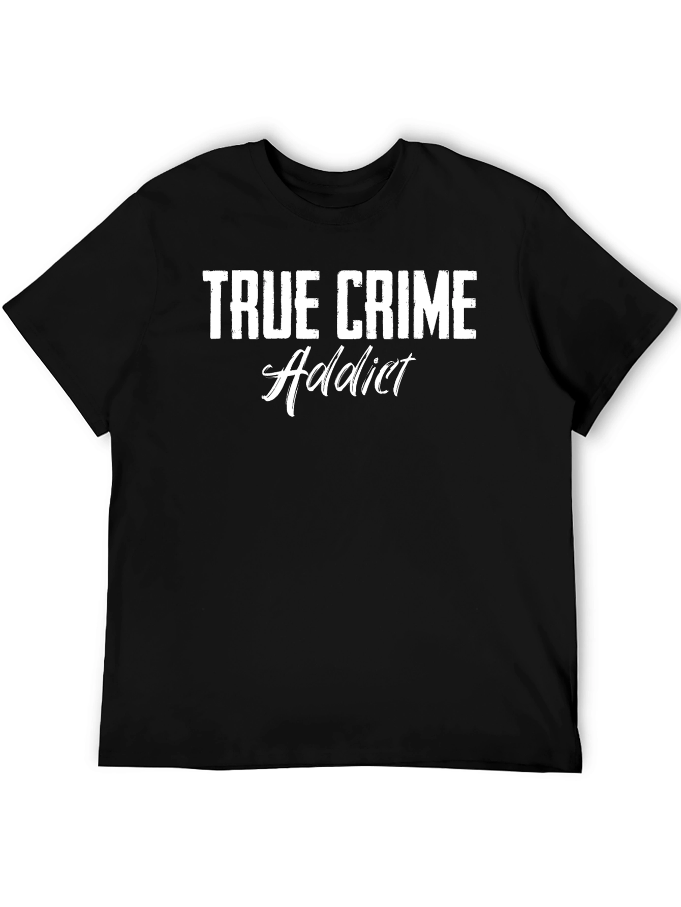 True Crime Addict Graphic Tee - Black