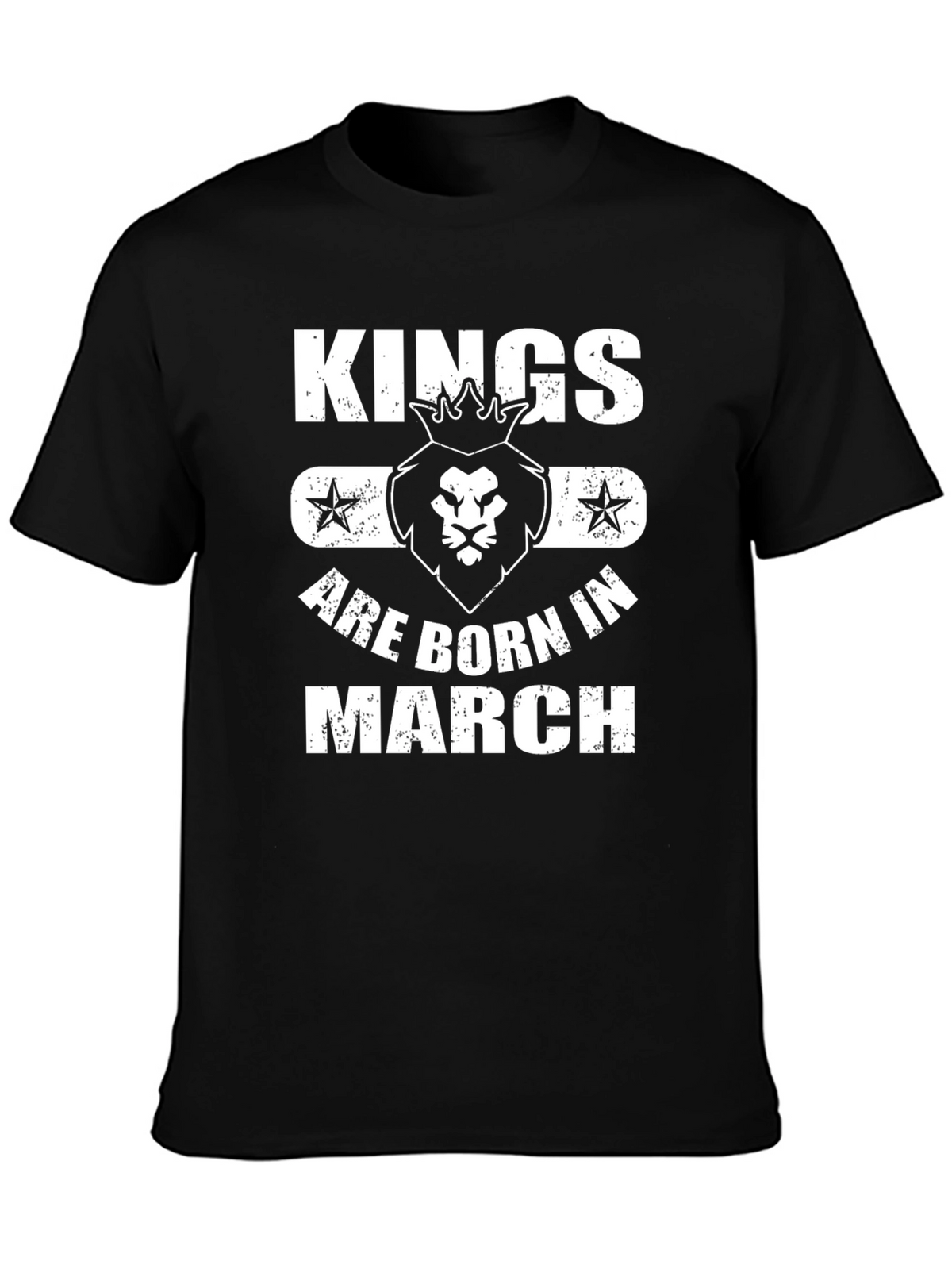 Kings Are Born in March Black T-Shirt