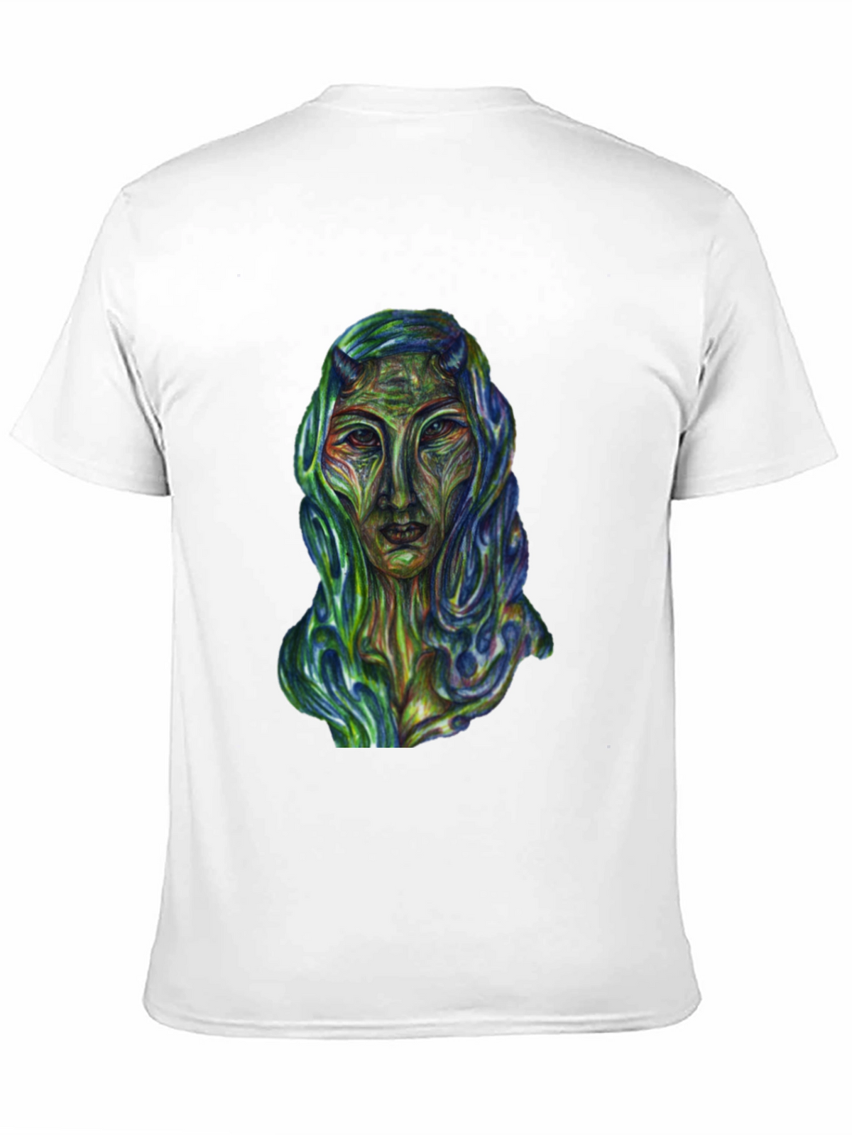 Surreal Alien Art Graphic T-Shirt - Black
