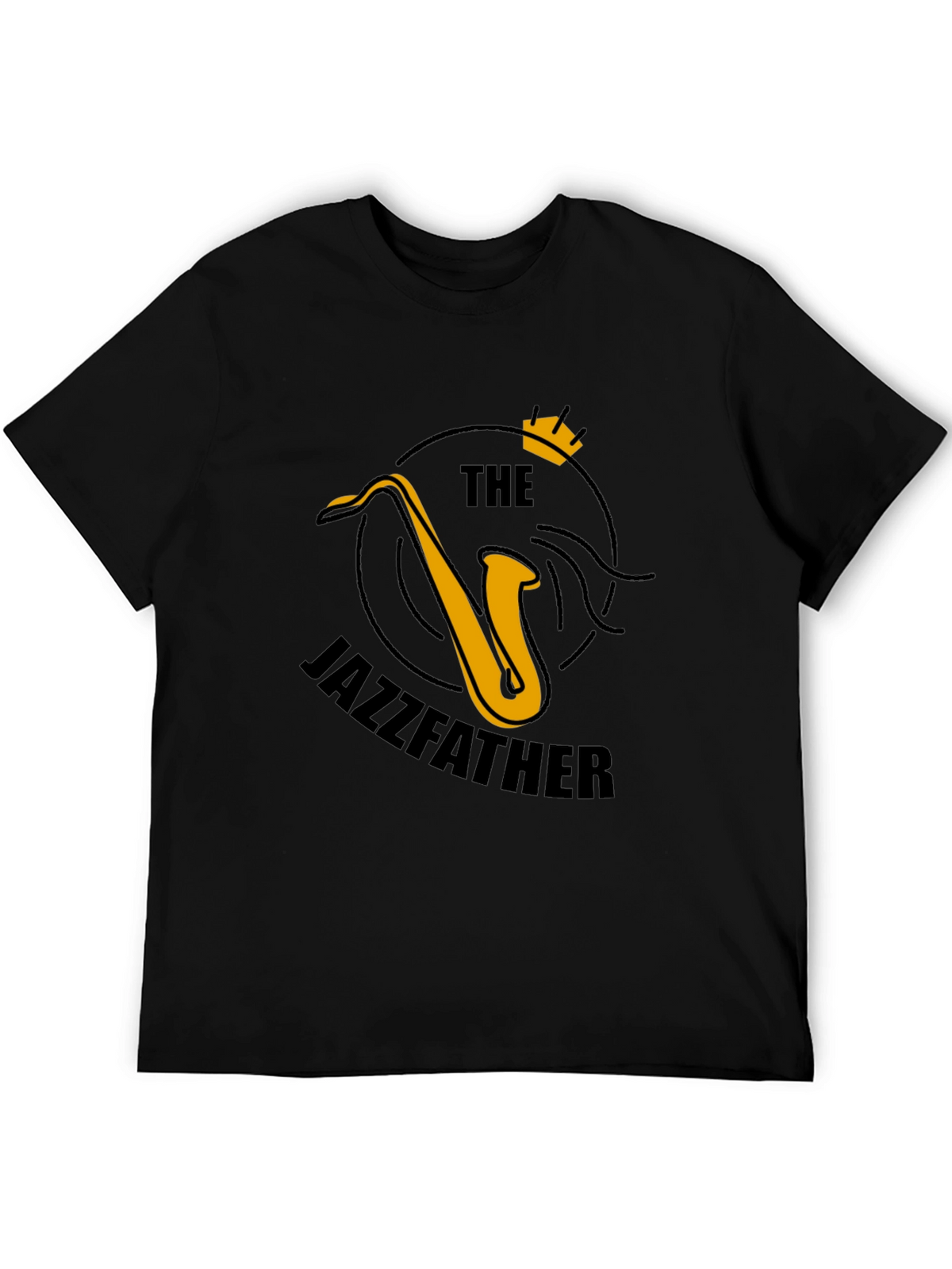 Jazzfather Saxophone Graphic Tee - Black