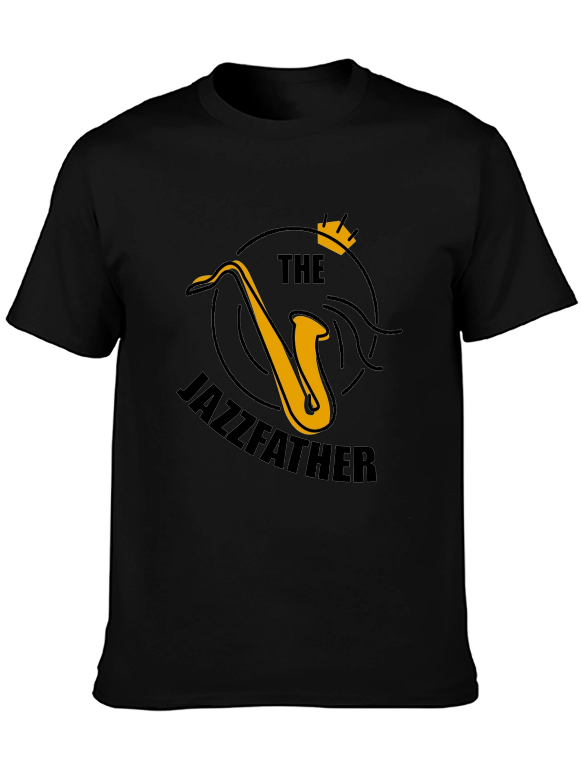 Jazzfather Saxophone Graphic Tee - Black