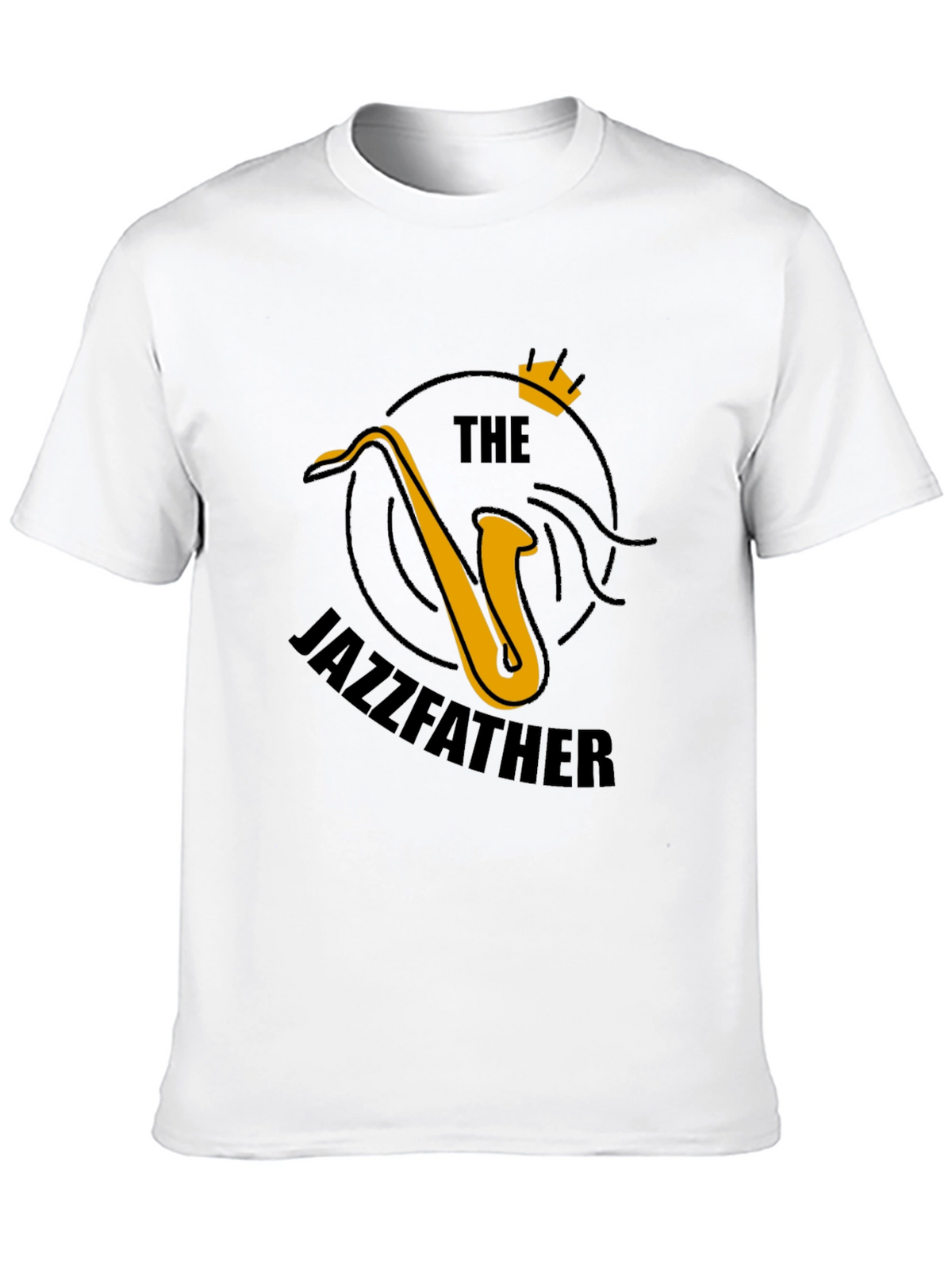 Jazzfather Saxophone Graphic Tee - Black