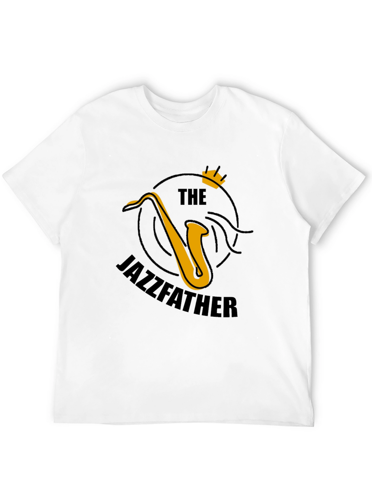 Jazzfather Saxophone Graphic Tee - Black