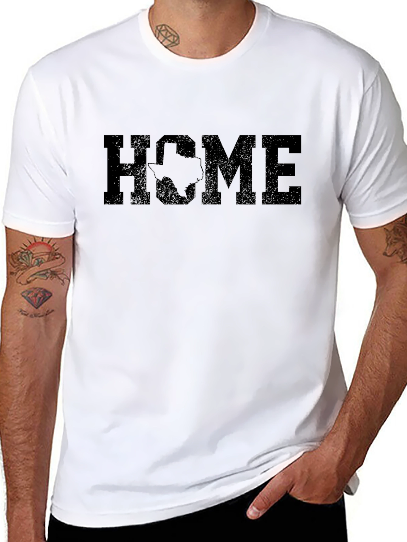 Texas Home Graphic T-Shirt - Black