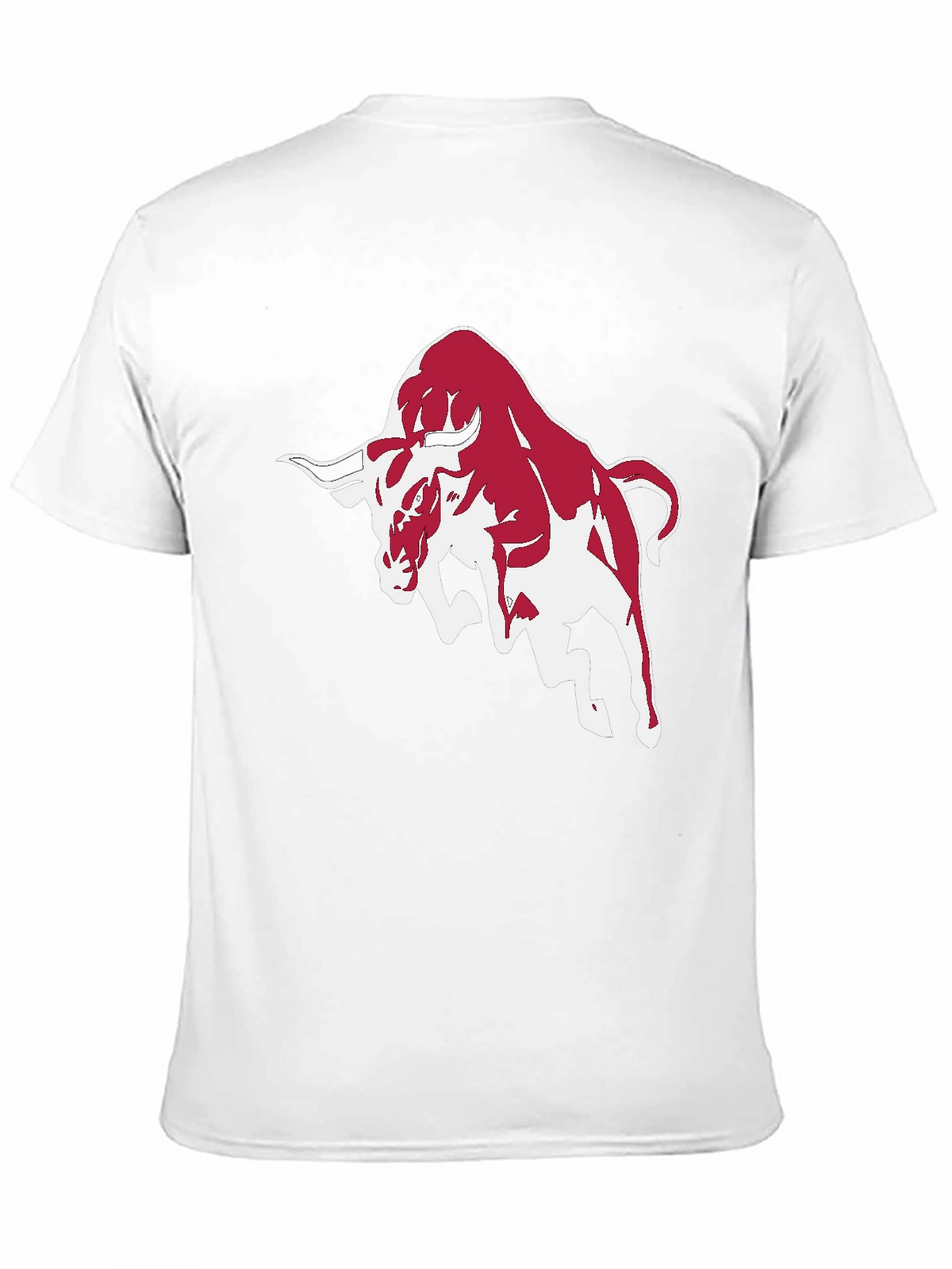Mens Black T-Shirt with Bull Graphic